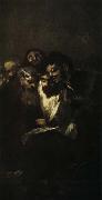 Francisco de goya y Lucientes Reading oil painting on canvas
